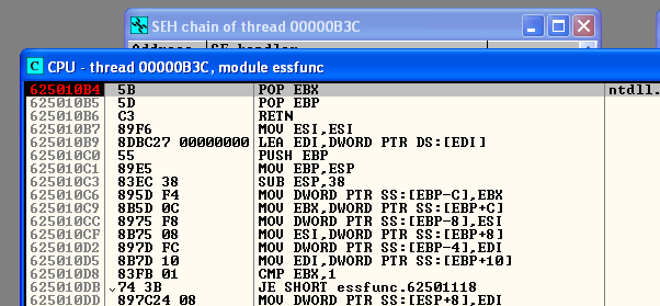 olly-crash-seh-breakpoint-hit